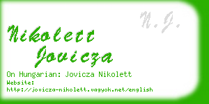 nikolett jovicza business card